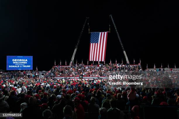 President Donald Trump speaks during a rally in Valdosta, Georgia, U.S., on Saturday, Dec. 5, 2020. Trump berated Georgias Republican governor before...