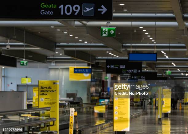 View of an empty Terminal 1 at Dublin Airport, during the coronavirus lockdown level 3. The pandemic has had a 'devastating' impact on the operator...