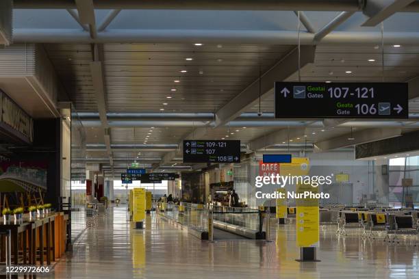 View of an empty Terminal 1 at Dublin Airport, during the coronavirus lockdown level 3. The pandemic has had a 'devastating' impact on the operator...