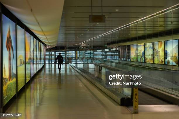 Passenger walks inside an empty Terminal 1 at Dublin Airport, during the coronavirus lockdown level 3. The pandemic has had a 'devastating' impact on...