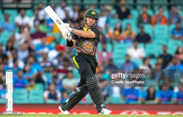 Arcy Short of Australia bats during game two of the Twenty20 International series between Australia and India at Sydney Cricket Ground on December...