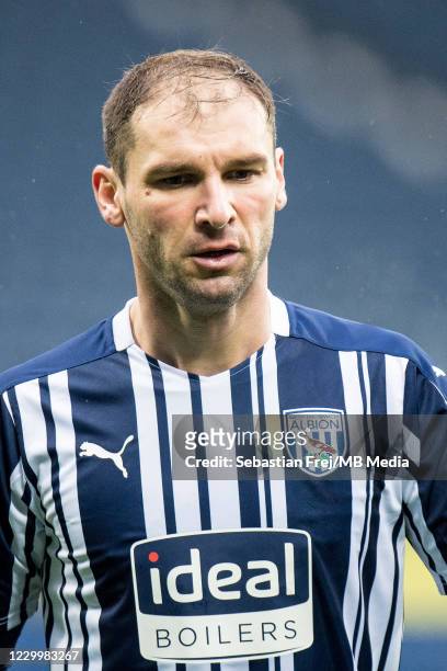 Branislav Ivanovic of West Bromwich Albion during the Premier League match between West Bromwich Albion and Crystal Palace at The Hawthorns on...