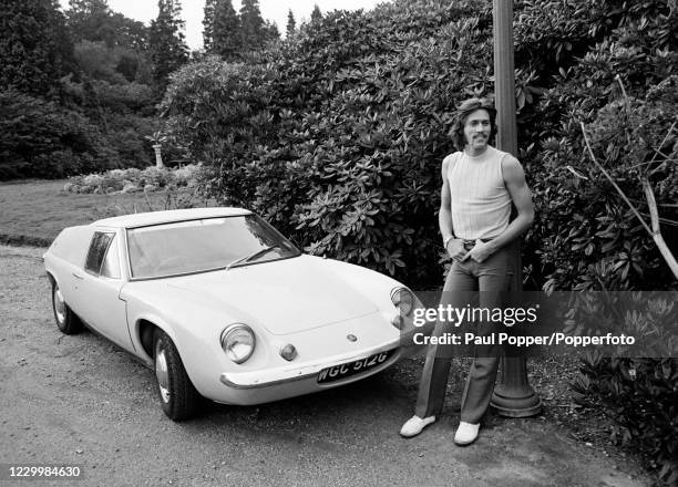 Barry Gibb of The Bee Gees during the filming of "Cucumber Castle", a comedy film written and produced by The Bee Gees to accompany their 1970 album...