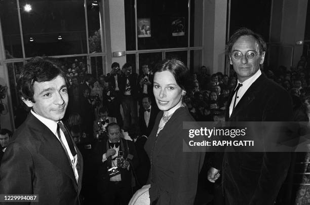 Carlos Saura , Spanish film director of "Blindfolded Eyes", and his actors English-American companion and frequent collaborator Geraldine Chaplin and...