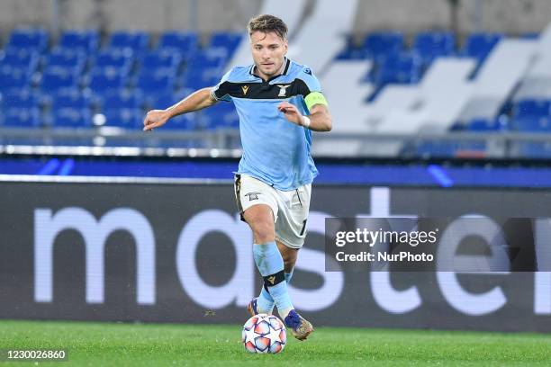 Ciro Immobile of SS Lazio during the UEFA Champions League Group F stage match between SS Lazio and Club Brugge at Stadio Olimpico, Rome, Italy on 8...