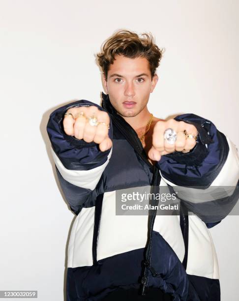 Actor and model Rafferty Law is photographed for L'Officiel Hommes on September 28, 2020 in London, England.
