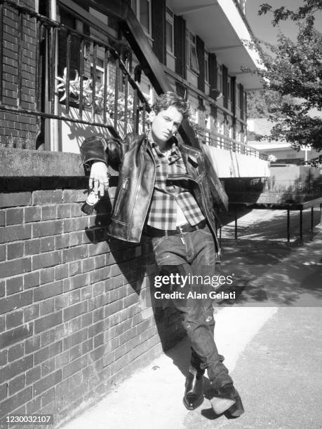 Actor and model Rafferty Law is photographed for L'Officiel Hommes on September 28, 2020 in London, England.