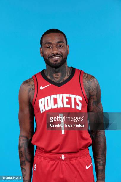 John Wall of the Houston Rockets poses for a head shot during Content Day at the Toyota Center on December 8, 2020 in Houston, Texas. NOTE TO USER:...