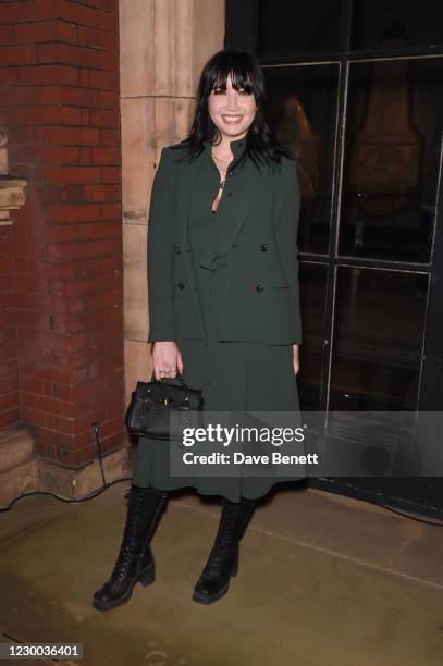 Daisy Lowe attends a private view of The V&A's new exhibition "Bags: Inside Out" sponsored by Mulberry at The V&A on December 9, 2020 in London,...