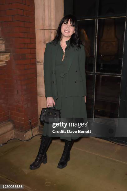 Daisy Lowe attends a private view of The V&A's new exhibition "Bags: Inside Out" sponsored by Mulberry at The V&A on December 9, 2020 in London,...