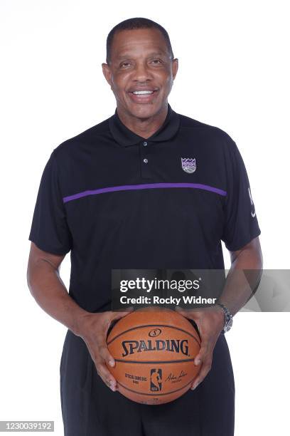 Alvin Gentry of the Sacramento Kings poses for a portrait during NBA Content Day December 8, 2020 at the Golden 1 Center in Sacramento, California....