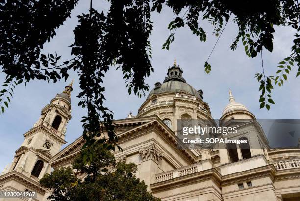 An exterior view the dome of St Stephen's Basilica, in Budapest. It is one of the largest churches in the country and is dedicated to the first king...