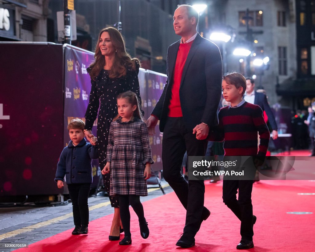 The Duke and Duchess Of Cambridge And Their Family Attend Special Pantomime Performance To Thank Key Workers