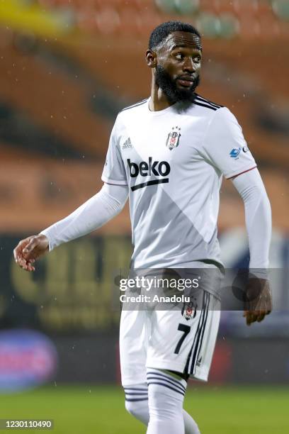 Georges-Kévin N'Koudou of Besiktas is seen dissapointed after his team lost the Turkish Super Lig soccer match between Aytemiz Alanyaspor and...