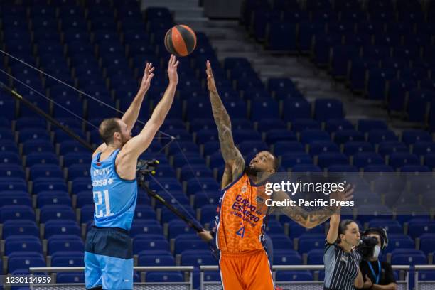 Derrick Williams during Valencia Basket Club victory over Movistar Estudiantes in Liga Endesa regular season game celebrated in Madrid at Wizink...