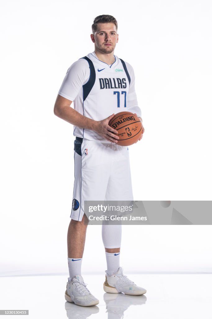 Donchic Luka Doncic of the Dallas Mavericks poses for a portrait on NBA... News ...