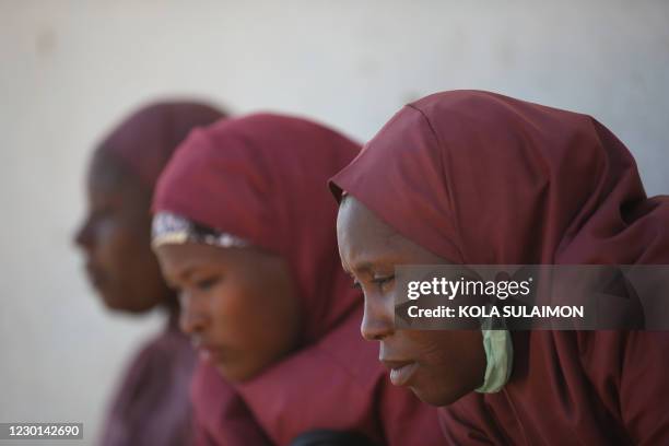 Parents wait outside the Government Science where gunmen abducted students in Kankara, in northwestern Katsina state, Nigeria December 15, 2020. -...