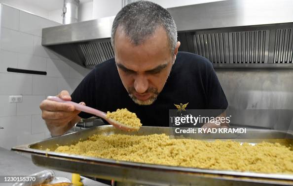 Chef Rabah Cook Algerian chef Rabah Ourrad prepares a dish of couscous at a kitchen ...