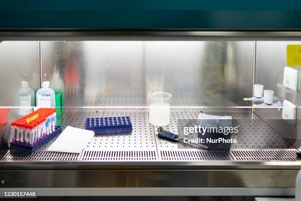 The laboratory inside Celio military hospital in Roma on 24th November 2020, Italy. Since the benning of the Covid-19 outbreak in March, the Italian...