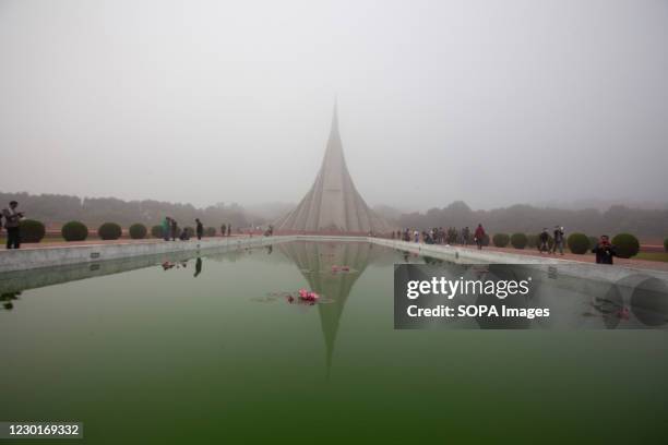 View of the Bangladesh National Martyrs Monument during the celebrations. Bangladesh is celebrating the 49th anniversary of its victory in the...