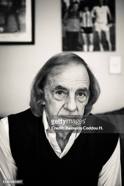 Cesar Luis Menotti poses for a portrait on April 21, 2009 in Buenos Aires, Argentina.