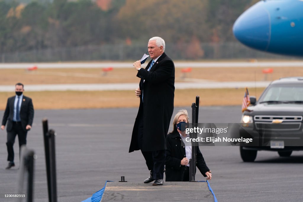 Vice President Pence Campaigns In Georgia For Senate Runoff Election