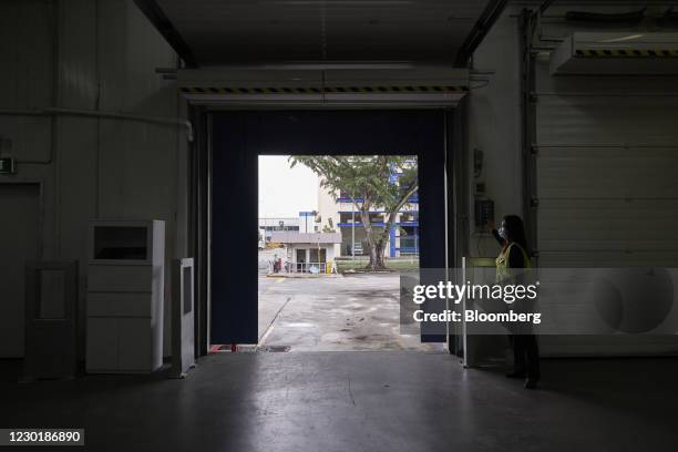 Loading bays at the SATS Ltd. Coolport handling center at Changi Airport in Singapore, on Wednesday, Dec. 16, 2020. SATS is preparing for the arrival...