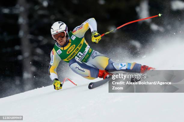 Aleksander Aamodt Kilde of Norway in action during the Audi FIS Alpine Ski World Cup Men's Super Giant Slalom on December 18, 2020 in Val Gardena...