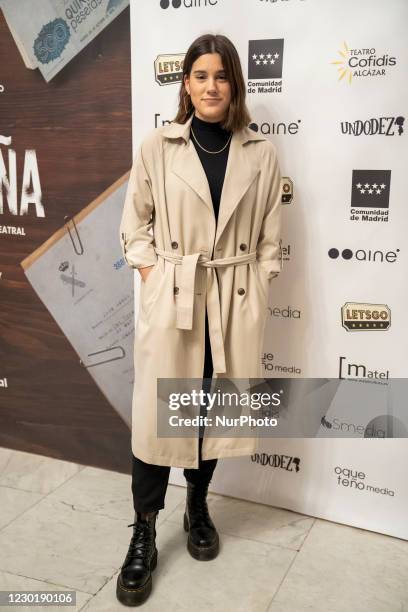 Isabel Garrido at photocall for premiere Fariña in Teatro Cofidis Alcazar December 2020.December 17, 2020 in Madrid, Spain.