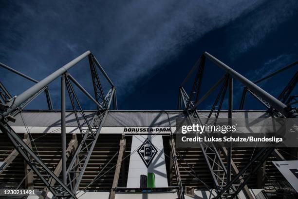 General view outside the stadium ahead of the Bundesliga match between Borussia Mönchengladbach and TSG Hoffenheim at Borussia-Park on December 19,...