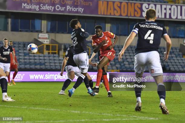 Sammy Ameobi uring the Sky Bet Championship match between Millwall and Nottingham Forest at The Den on December 19, 2020 in London, England.