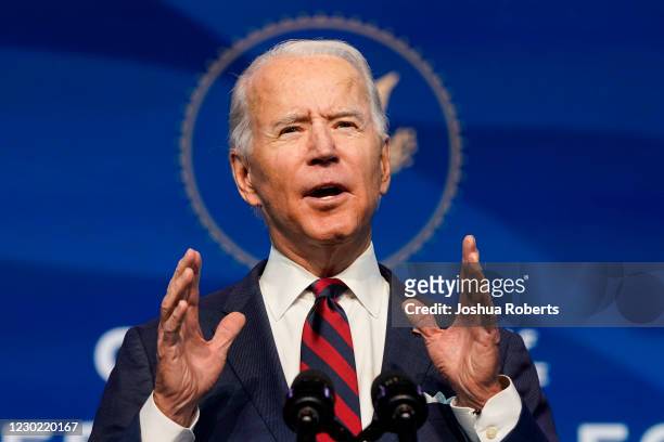 President-elect Joe Biden announces members of his climate and energy appointments at the Queen theater on December 19, 2020 in Wilmington, DE. Biden...