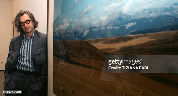 German film director Wim Wenders attends the opening of the his exhibition "Immagini dal pianeta terra" at the Scuderie del Quirinale in Rome, 13...