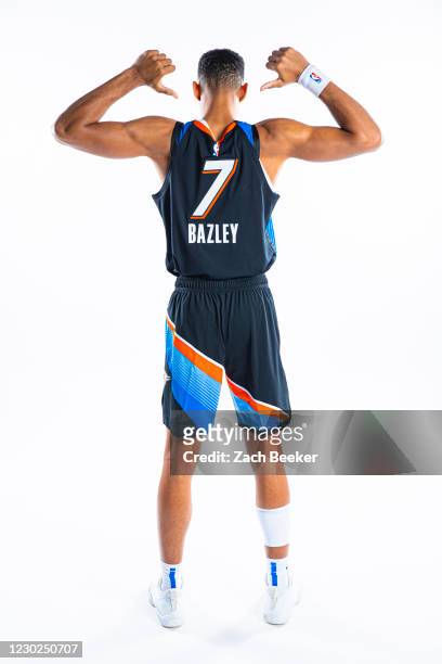 Darius Bazley of the Oklahoma City Thunder poses for a portrait during Team Content Day on December 17th at Chesapeake Energy Arena in Oklahoma City,...