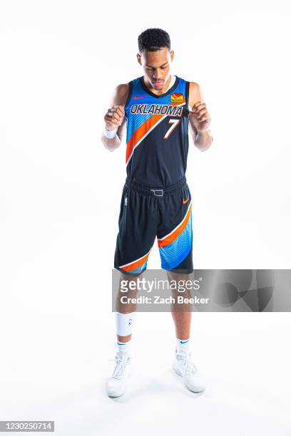 Darius Bazley of the Oklahoma City Thunder poses for a portrait during Team Content Day on December 17th at Chesapeake Energy Arena in Oklahoma City,...