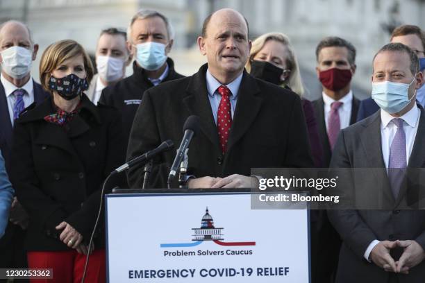 Representative Tom Reed, a Republican from New York, speaks during a news conference with members of the Problem Solvers Caucus at the U.S. Capitol...