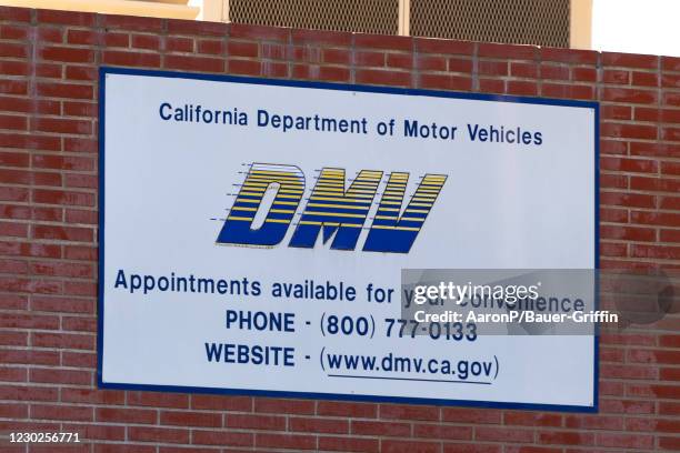 General views of the California Department of Motor Vehicles Santa Monica field office on December 21, 2020 in Santa Monica, California.
