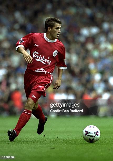 Michael Owen of Liverpool in action against Manchester United during the FA Carling Premiership match at Anfield in Liverpool, England. United won...