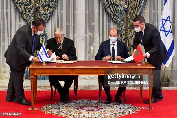 Director General of Israel's Population and Immigration Agency Shlomo Mor-Yosef and Minister Delegate to Morocco's Minister for Foreign Affairs...