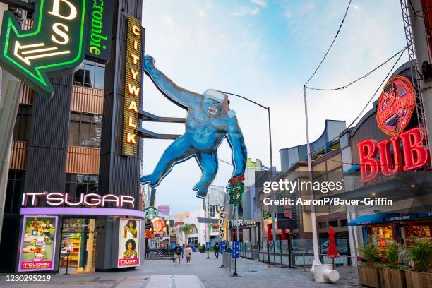 General views of the Universal CityWalk promenade at Universal Studios Hollywood on December 24, 2020 in Universal City, California.