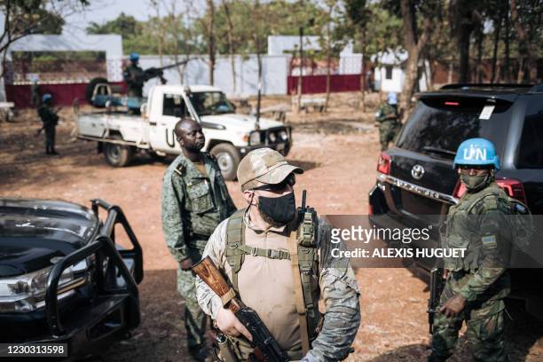 Rwandan peacekeeper of the United Nations Multidimensional Integrated Stabilization Mission in the Central African Republic , a private Russian...