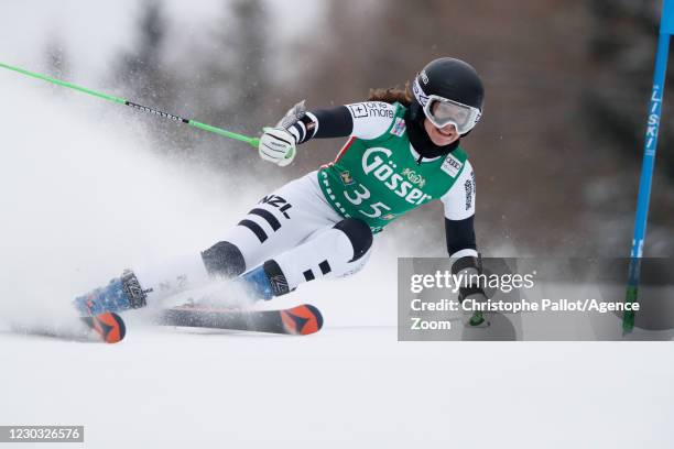 Piera Hudson of New Zealand in action during the Audi FIS Alpine Ski World Cup Women's Giant Slalom on December 28, 2020 in Semmering, Austria.