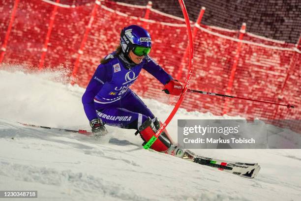 Adriana Jelinkova of Netherlands during the Audi FIS Alpine Ski World Cup Slalom on December 29, 2020 in Semmering, Austria.