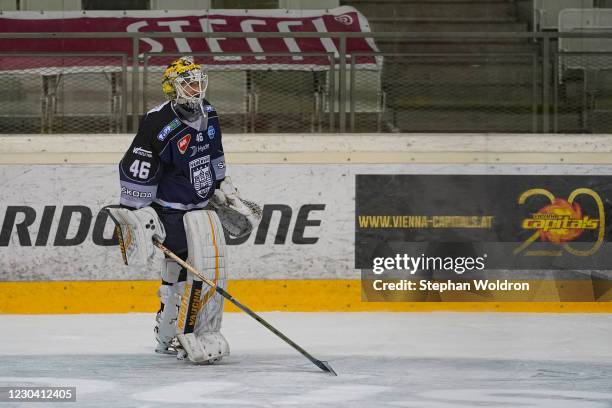 Jaroslav Janus of Fehervar during the Bet-at-home Ice Hockey League Vienna Capitals v Hydro Fehervar AV19 at Erste Bank Arena on January 3, 2021 in...