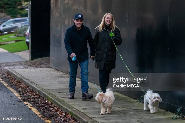Ant McPartlin and Anne-Marie Corbett are seen out for a dog walk on January 3rd, 2021 in London, England. McPartlin and Corbett became engaged on...
