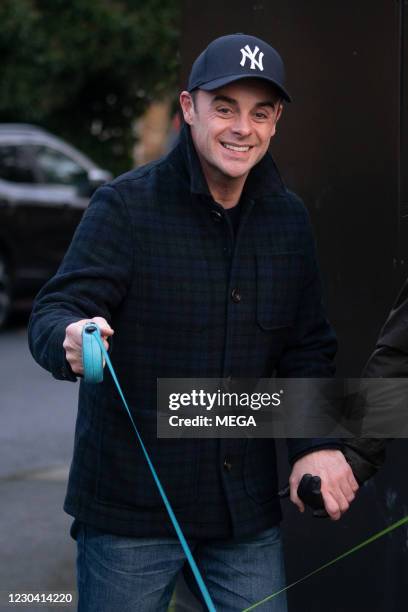 Ant McPartlin and Anne-Marie Corbett are seen out for a dog walk on January 3rd, 2021 in London, England. McPartlin and Corbett became engaged on...