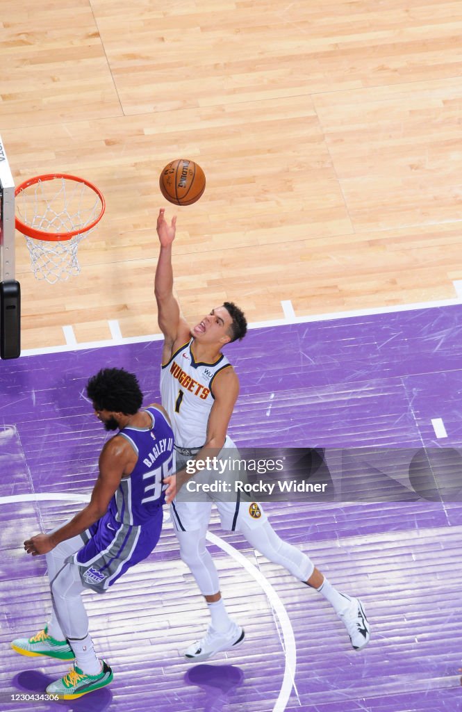 Michael Porter Jr. #1 of the Denver Nuggets puts up a shot against ...