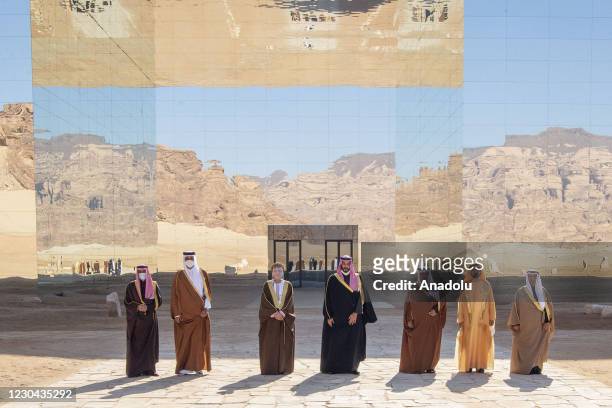 Emir of Qatar Sheikh Tamim bin Hamad al-Thani , Crown Prince of Saudi Arabia Mohammed bin Salman , Deputy Prime Minister of Oman Fahd bin Mahmoud al...