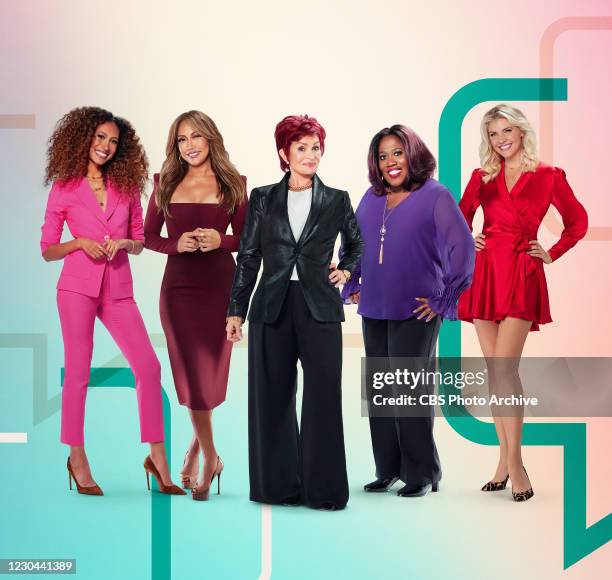 Pictured L-R: Elaine Welteroth, Carrie Ann Inaba, Sharon Osbourne, Sheryl Underwood and Amanda Kloots, hosts of the CBS series THE TALK, airing...