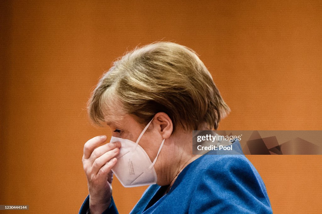 Weekly Government Cabinet Meeting As Germany To Go Into Tighter Lockdown